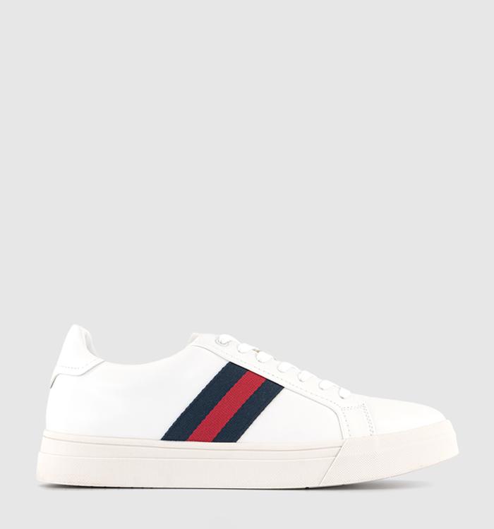 OFFICE College Side Stripe Trainers White