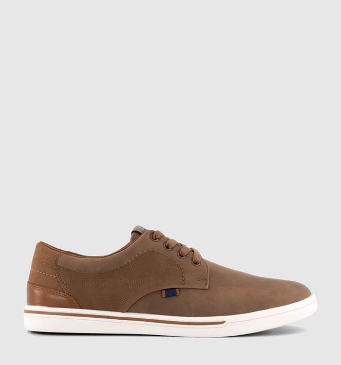 OFFICE Casey Perforated Lace Up Shoes Tan