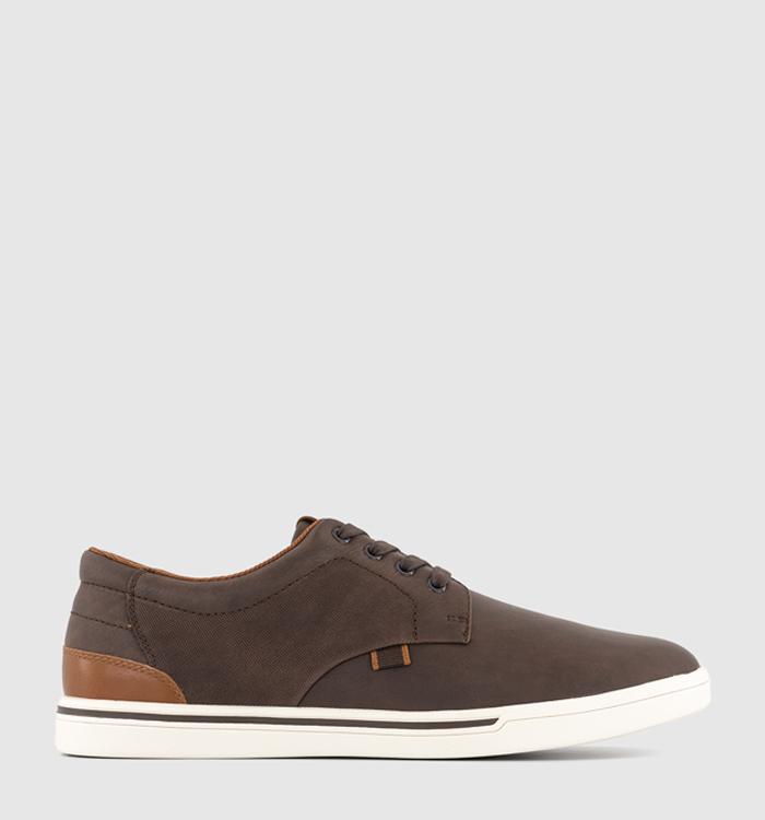 OFFICE Casey Perforated Lace Up Shoes Brown