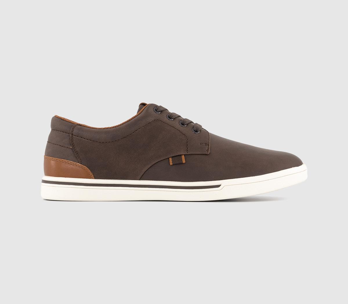 Casey Perforated Lace Up Shoes Brown