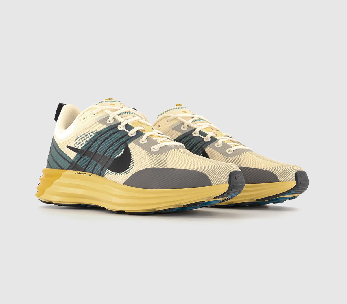 NikeLunar Roam TrainersAlabaster  Black Lemon Drop Green Abyss