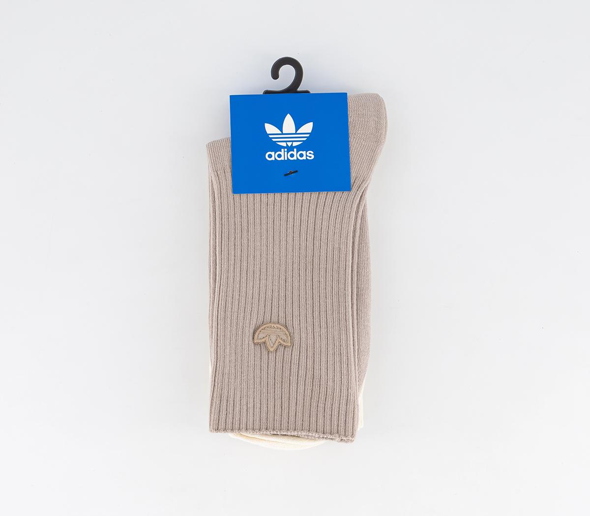 adidasEssential Crew Socks 2 PairsWonder Taupe Wonder White