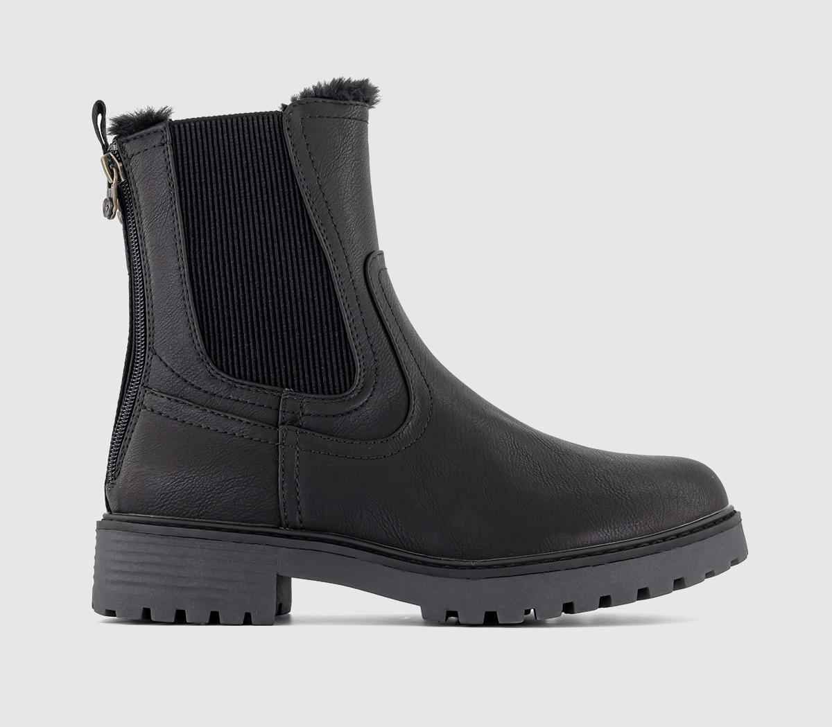 Roben Shearling Chelsea Boots Black Local Sheriff