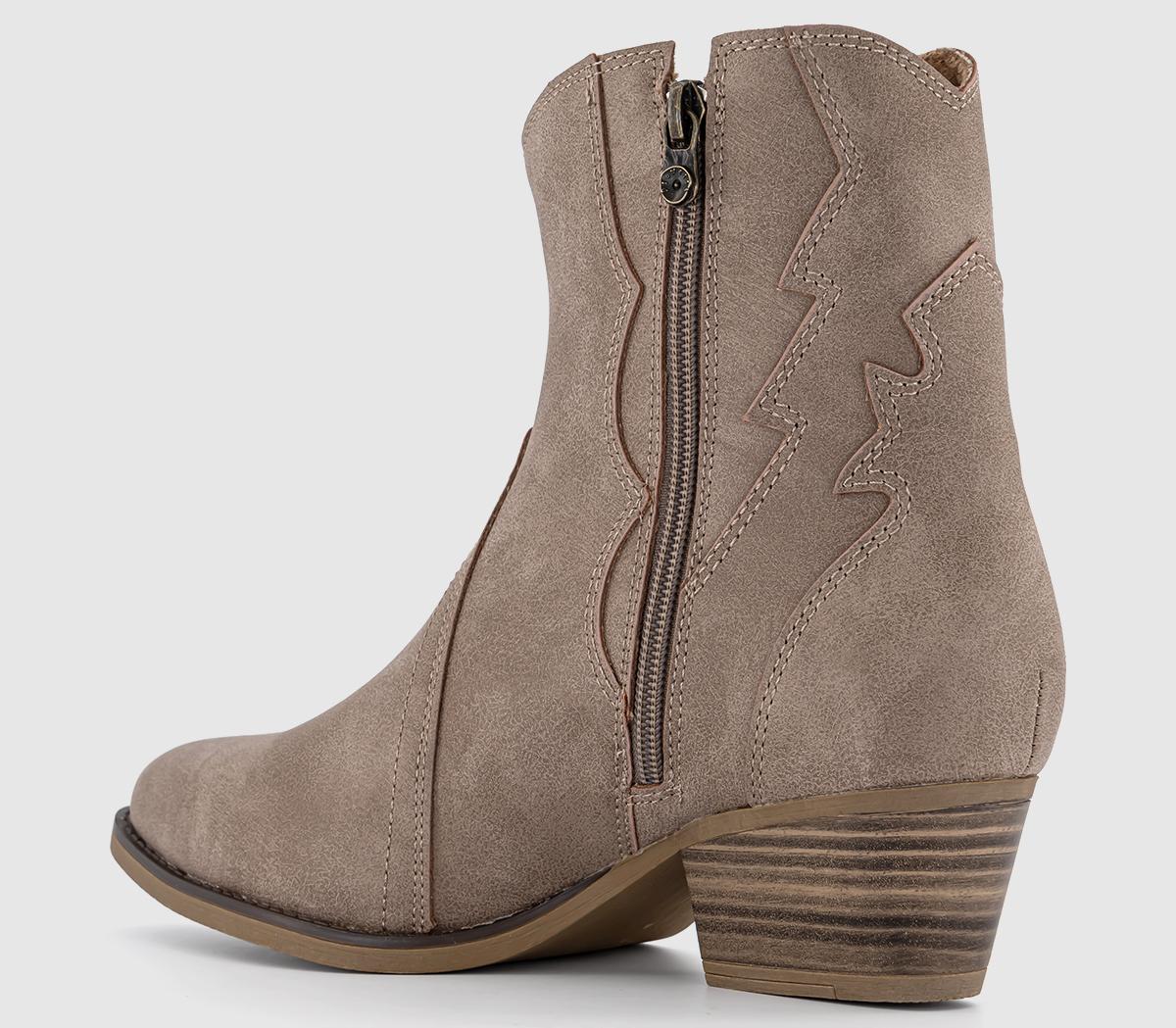 Blowfish MalibuSpangle Western BootsTaupe Vegan 
