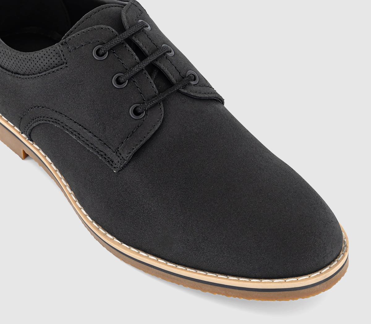 OFFICEChaldon Perf Collar Derby ShoesBlack