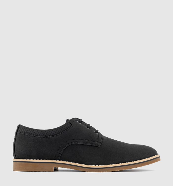 Black suede derby discount shoes