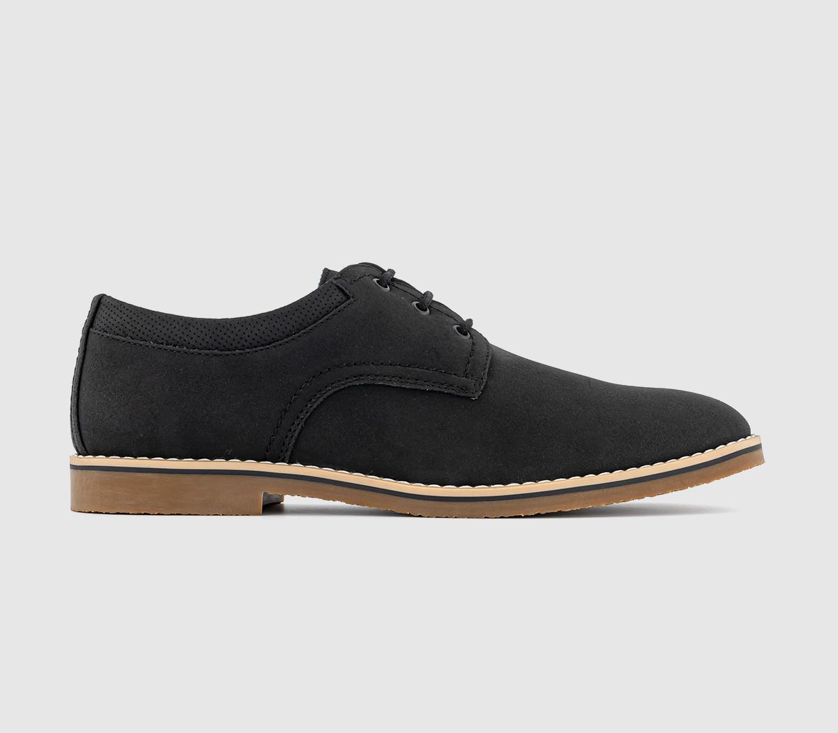 Chaldon Perf Collar Derby Shoes Black