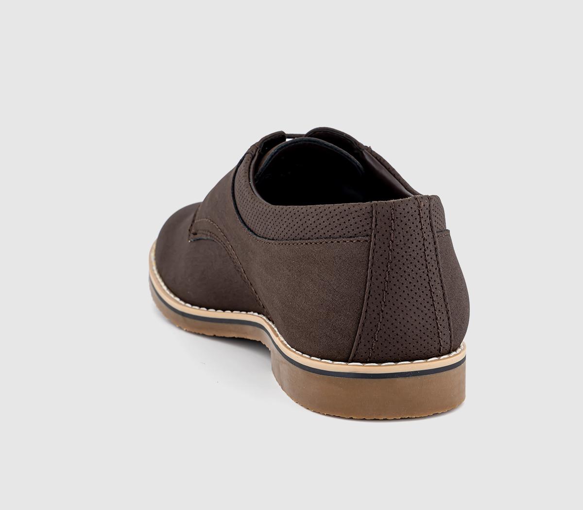 OFFICEChaldon Perf Collar Derby ShoesBrown