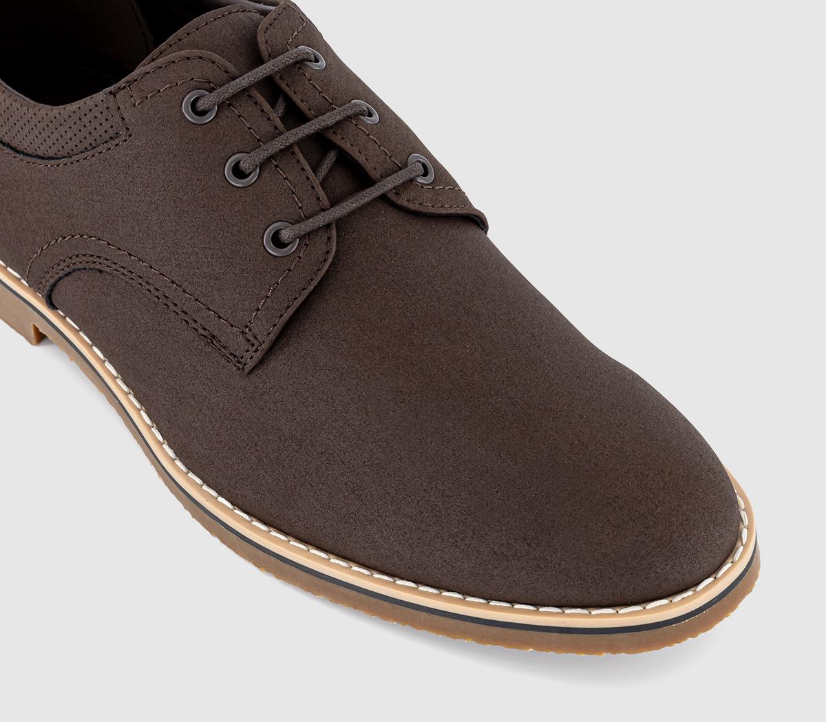 OFFICEChaldon Perf Collar Derby ShoesBrown