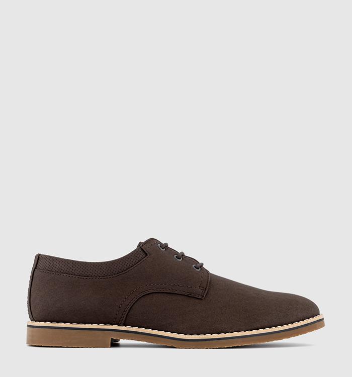 OFFICE Chaldon Perf Collar Derby Shoes Brown