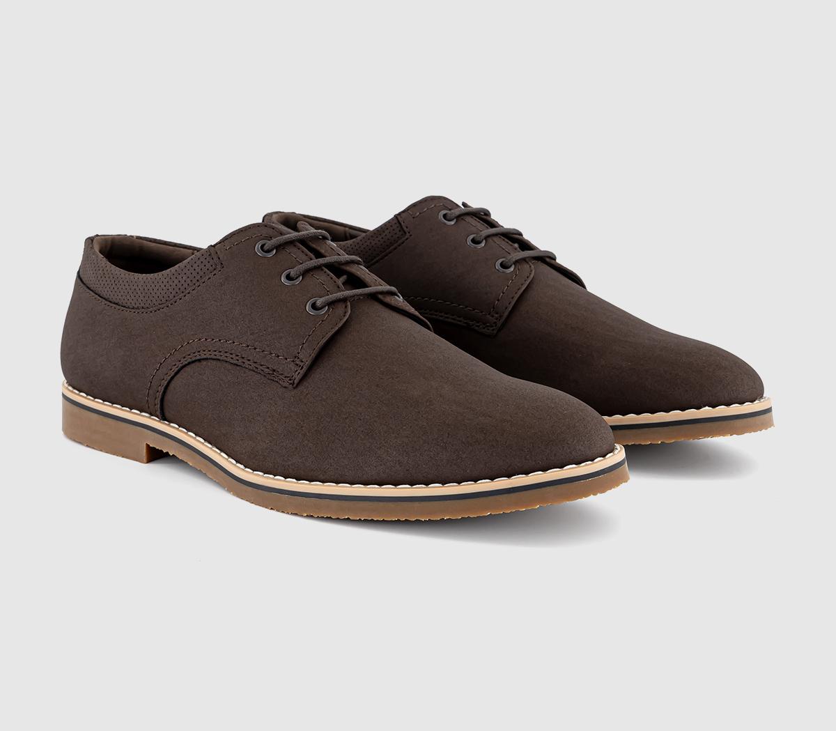 OFFICEChaldon Perf Collar Derby ShoesBrown