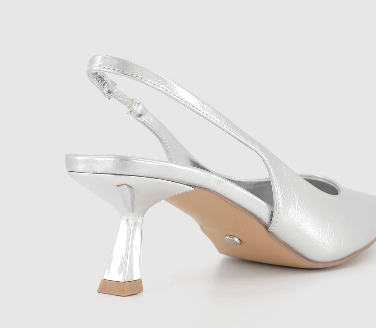 OFFICEMillionaire Point Court Kitten HeelsSilver