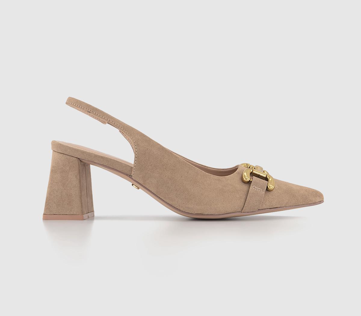 Nude block best sale heel slingbacks