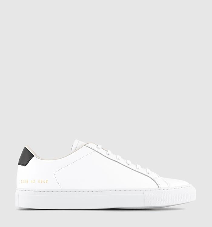 Common Projects Retro Classic Trainers White Black Leather
