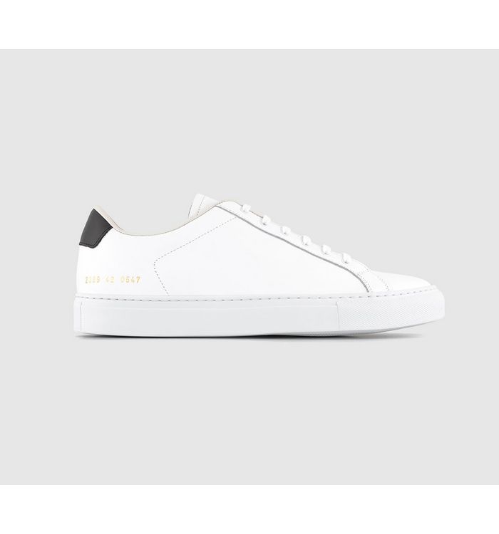 Common Projects Retro Classic Trainers White Black Leather