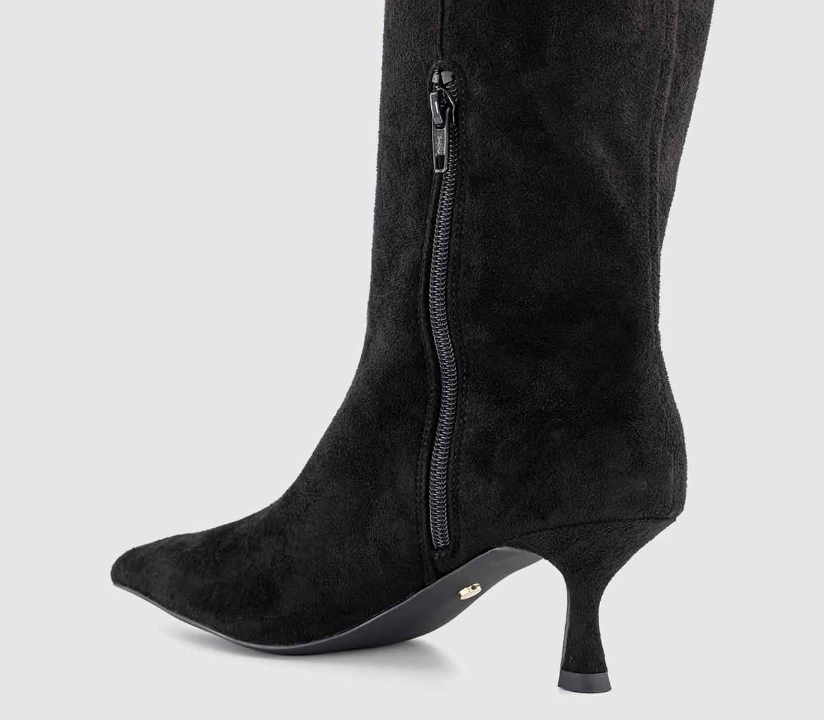 OFFICEKat Kitten Heel Knee BootsBlack