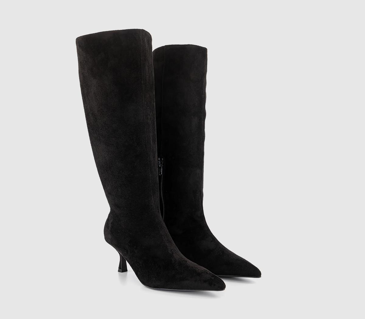OFFICEKat Kitten Heel Knee BootsBlack