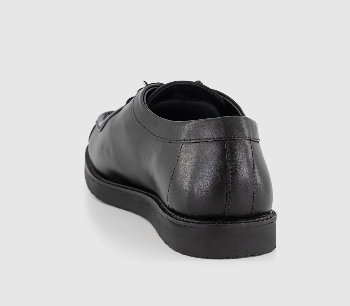 OFFICE Chelmsford Stitch Apron Shoes Black Leather - School Shoes and ...