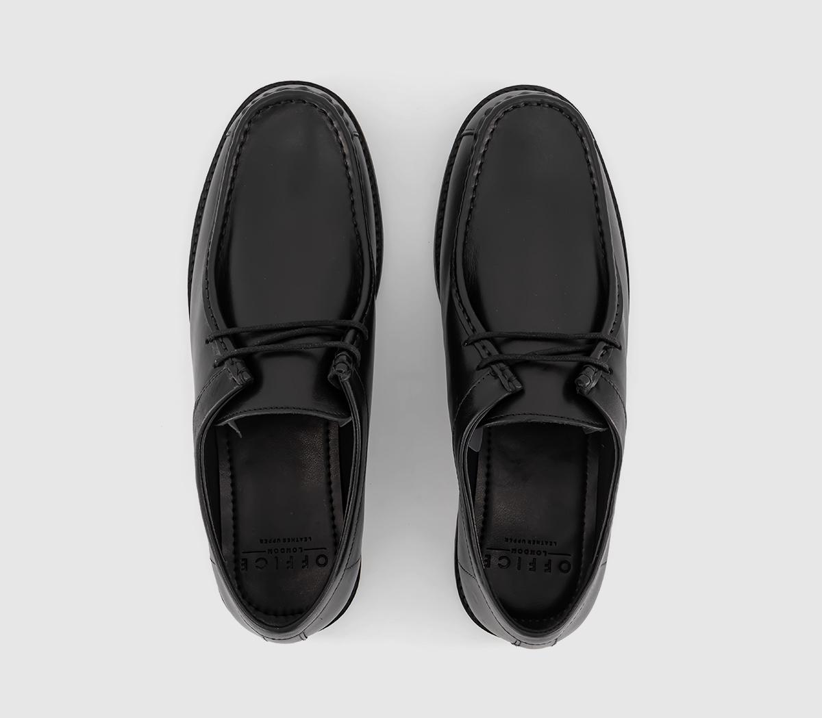 OFFICEChelmsford Stitch Apron ShoesBlack Leather