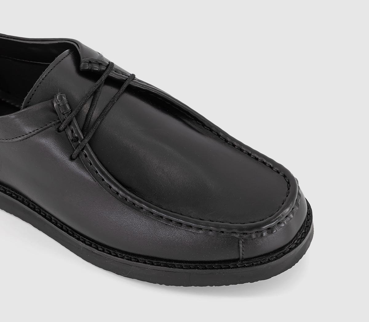 OFFICEChelmsford Stitch Apron ShoesBlack Leather