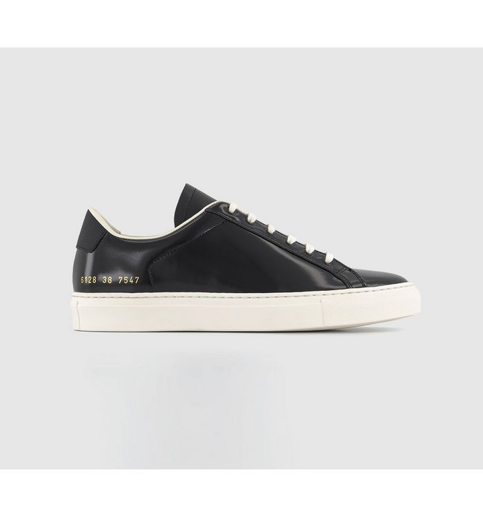 common projects retro gloss trainers black,black