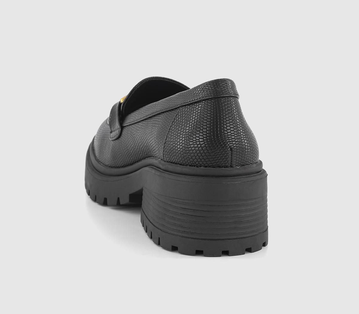 OFFICEFinding Metal Trim Chunky LoafersBlack