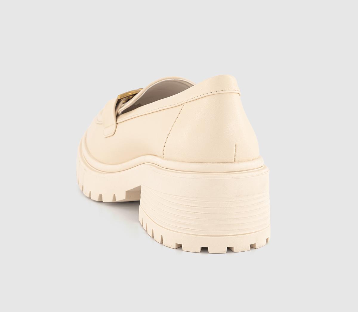OFFICEFinding Metal Trim Chunky Loafers OFFICEFinding Metal Trim Chunky LoafersOff White