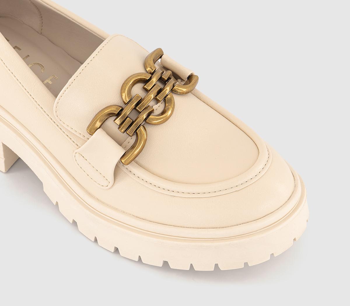 OFFICEFinding Metal Trim Chunky Loafers OFFICEFinding Metal Trim Chunky LoafersOff White