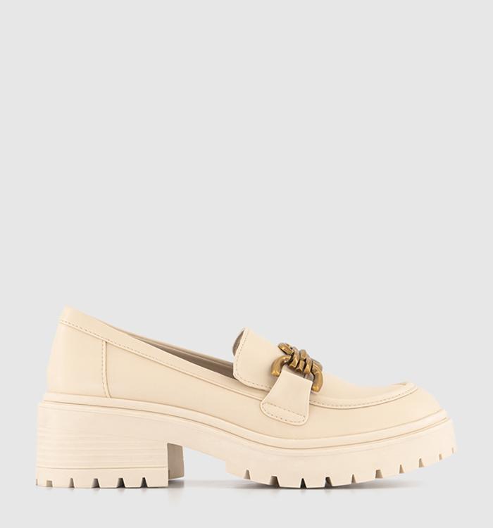 White platform loafers store women's