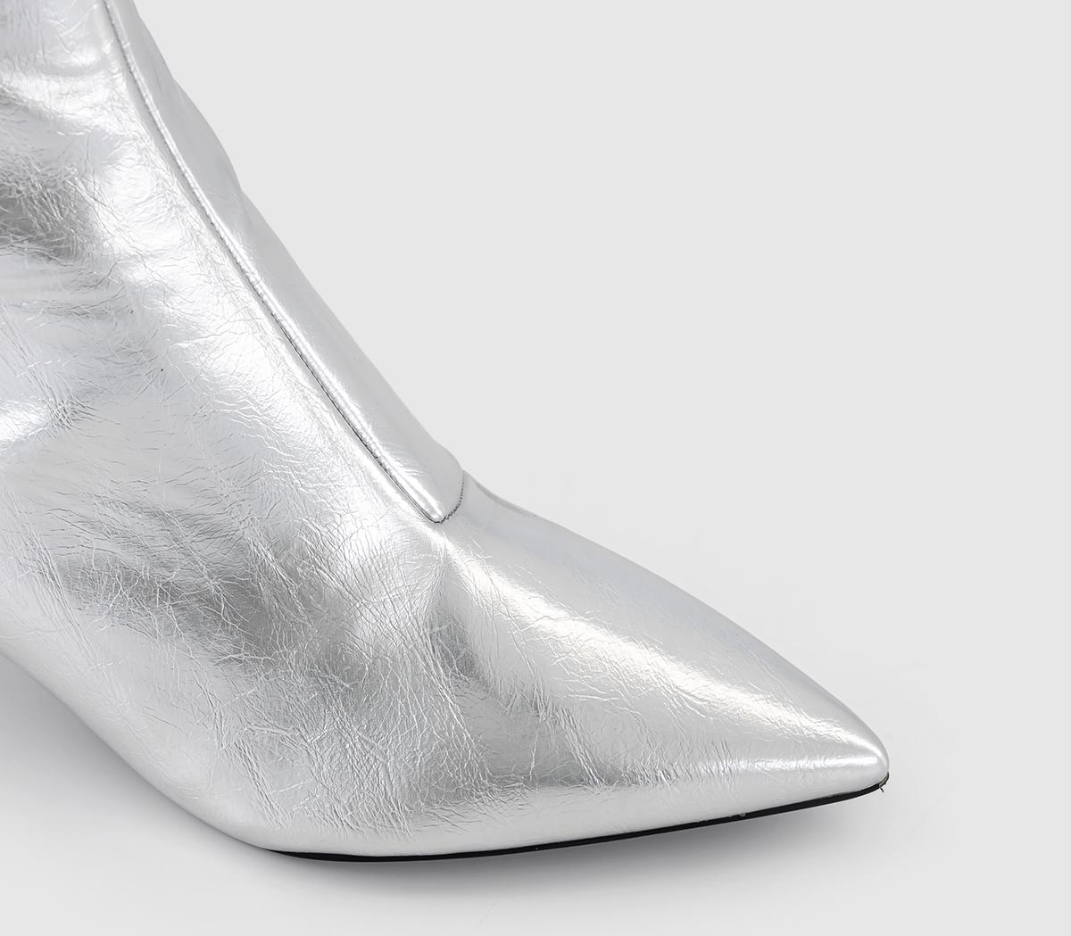OFFICEAlara Point Stiletto Boots OFFICEAlara Point Stiletto BootsSilver