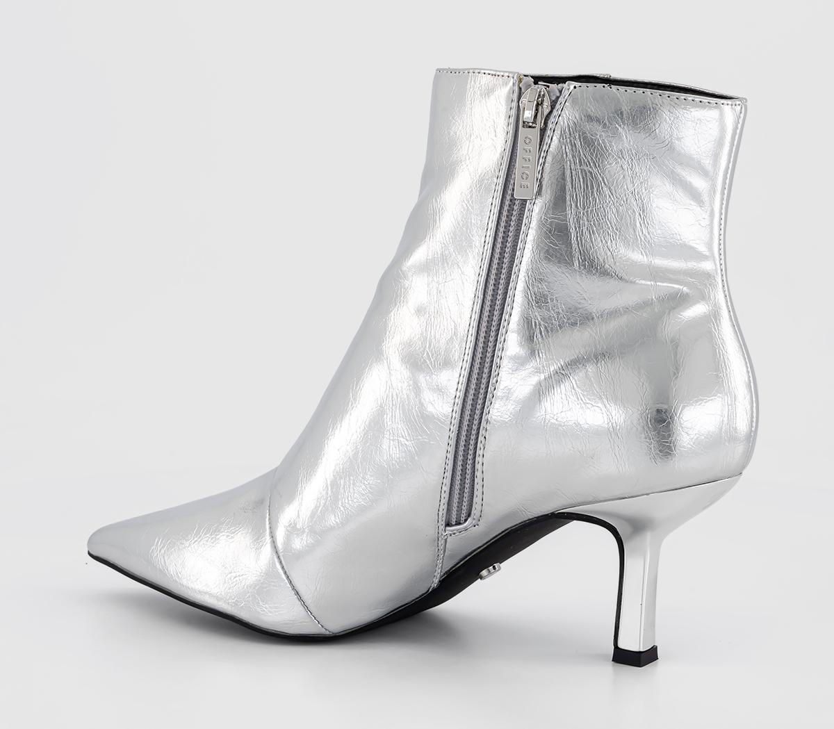 OFFICEAlara Point Stiletto Boots OFFICEAlara Point Stiletto BootsSilver