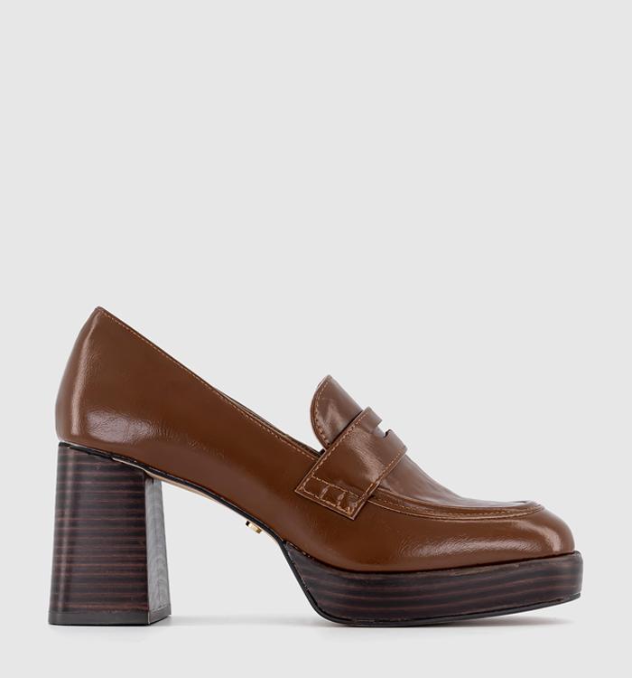 OFFICE Hennie Heeled Loafers Brown