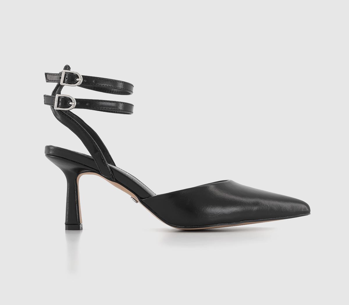 Patent Strappy Block Heel Court Shoes | M&S US