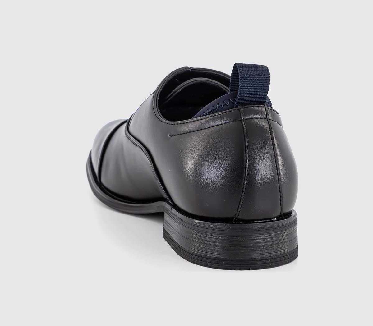 OFFICE Mason Neoprene Detail Comfort Oxford Shoes Black - Men’s Smart Shoes