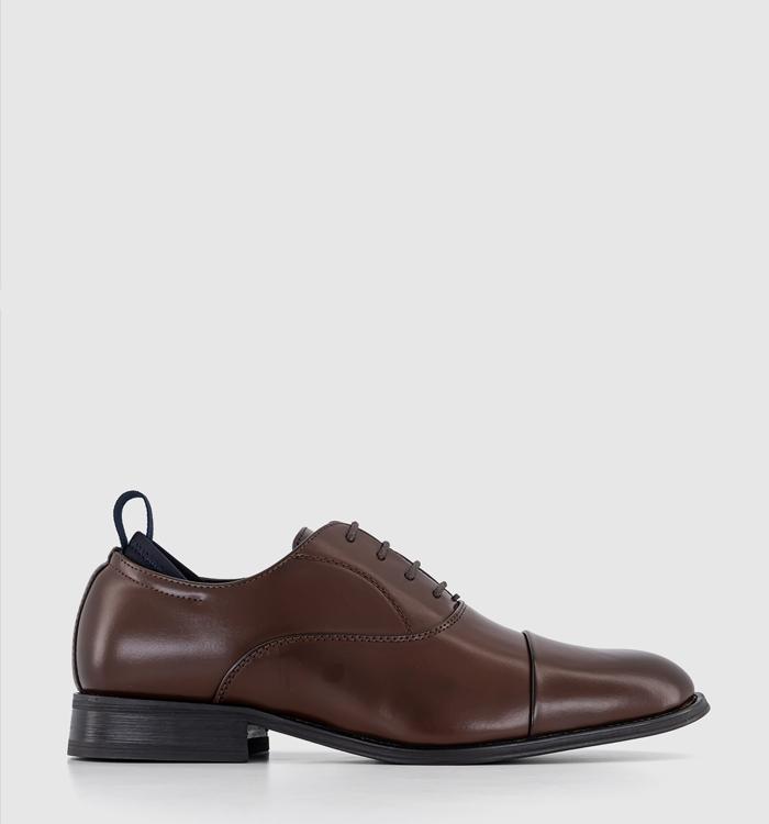 OFFICE Mason Neoprene Detail Comfort Oxford Shoes Chocolate