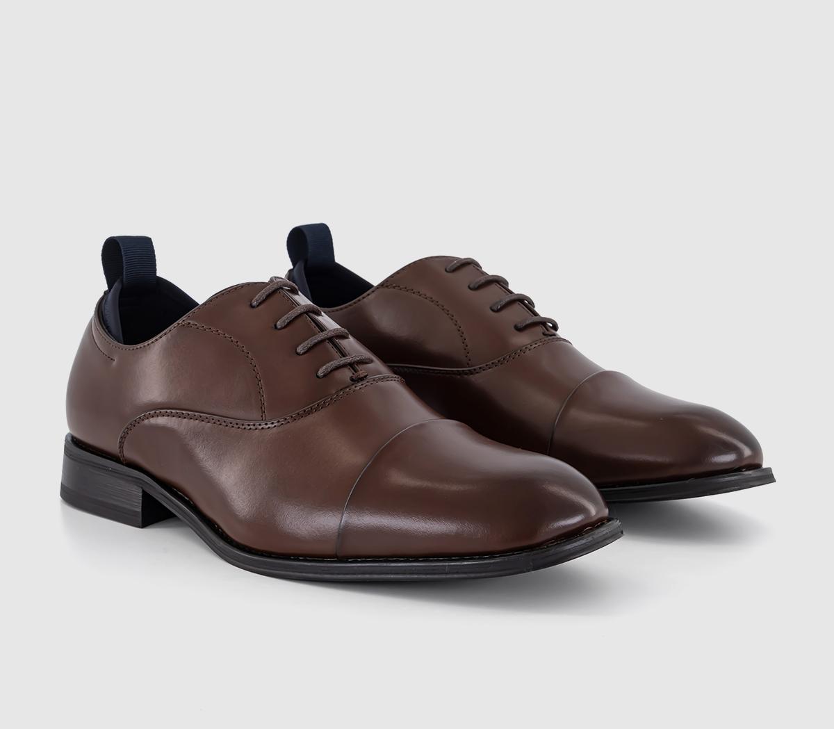 OFFICE Mason Neoprene Detail Comfort Oxford Shoes Chocolate - Men’s ...