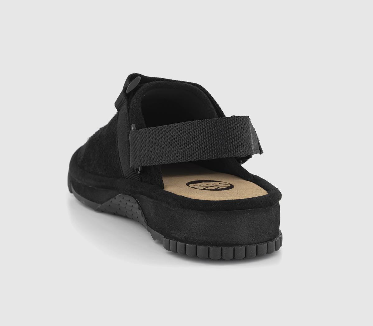 SHAKASnug Hairy Suede ClogsBlack