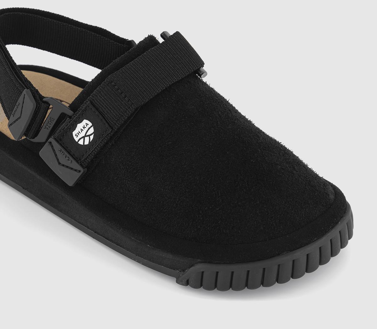 SHAKASnug Hairy Suede ClogsBlack