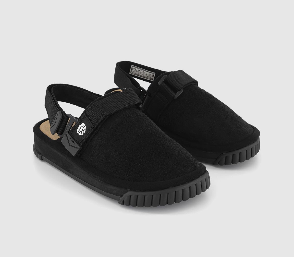 SHAKASnug Hairy Suede ClogsBlack
