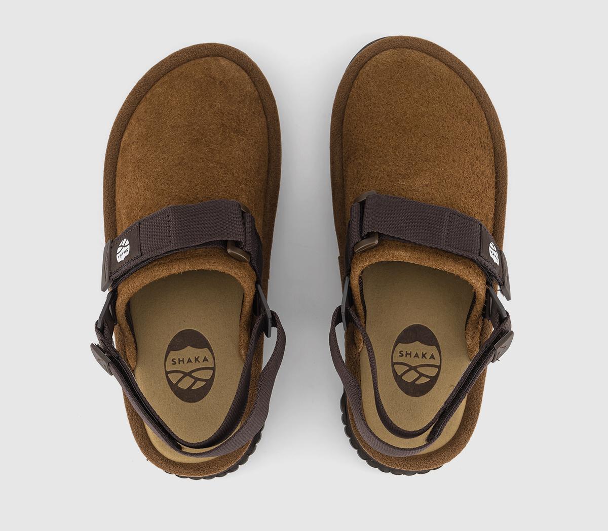 SHAKA Snug Hairy Suede Clogs SHAKA Snug Hairy Suede Clogs Brown