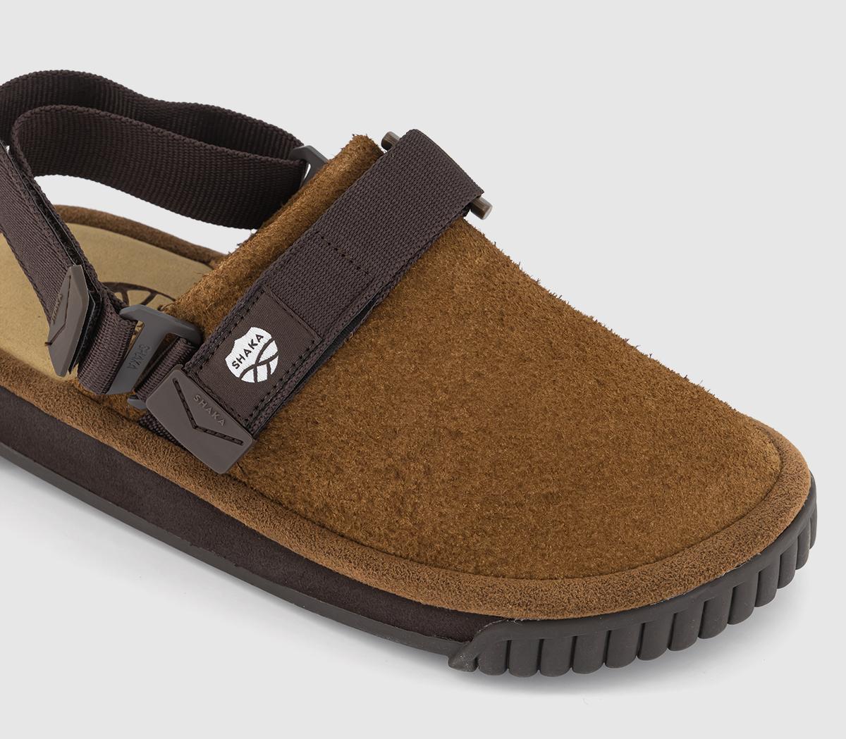 SHAKA Snug Hairy Suede Clogs SHAKA Snug Hairy Suede Clogs Brown