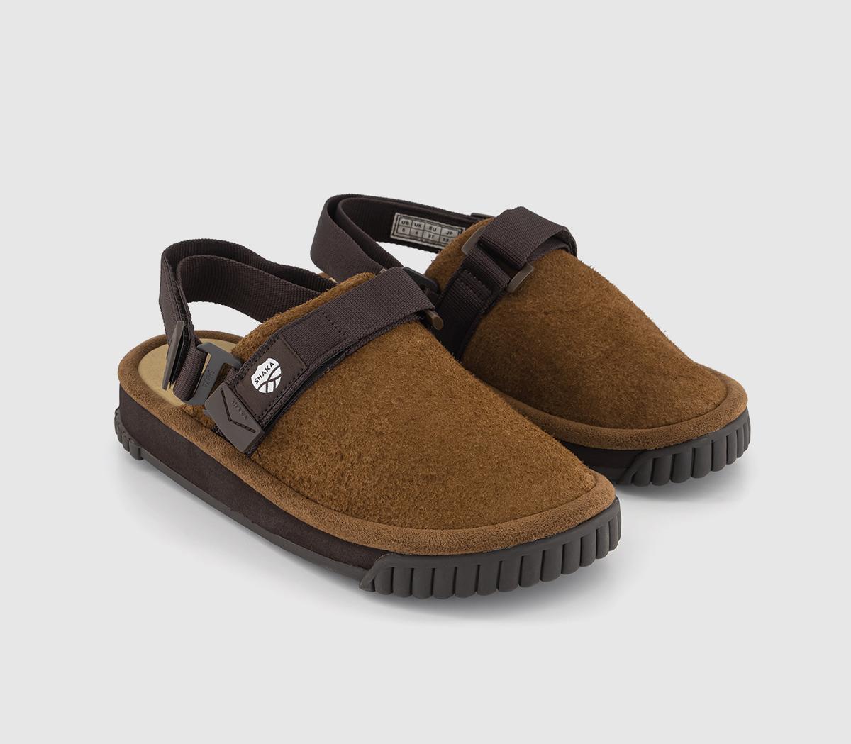 SHAKA Snug Hairy Suede Clogs SHAKA Snug Hairy Suede Clogs Brown