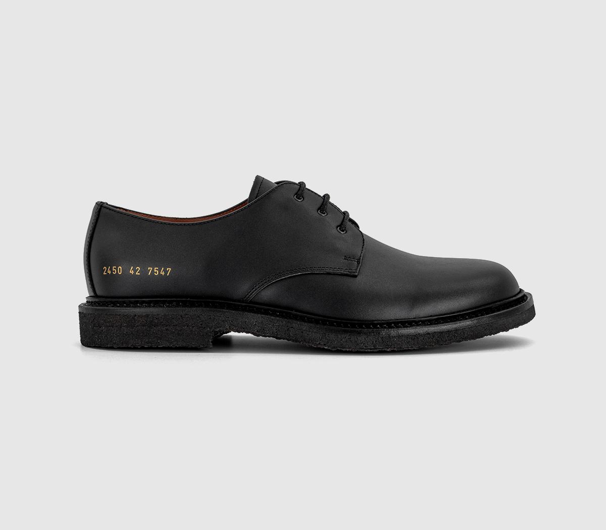 Common Projects Mens Officers Derby Shoes Black, 9