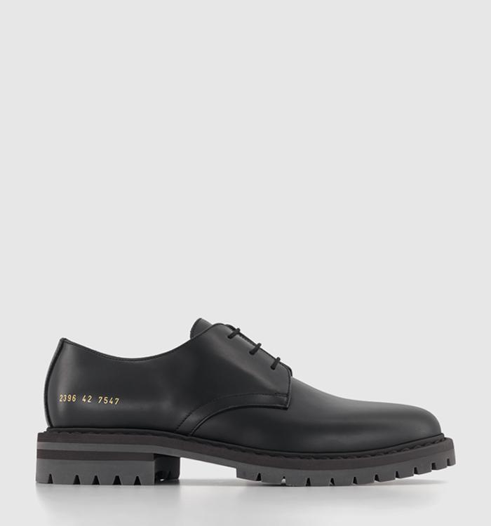 Common Projects Officers Derby Black Leather