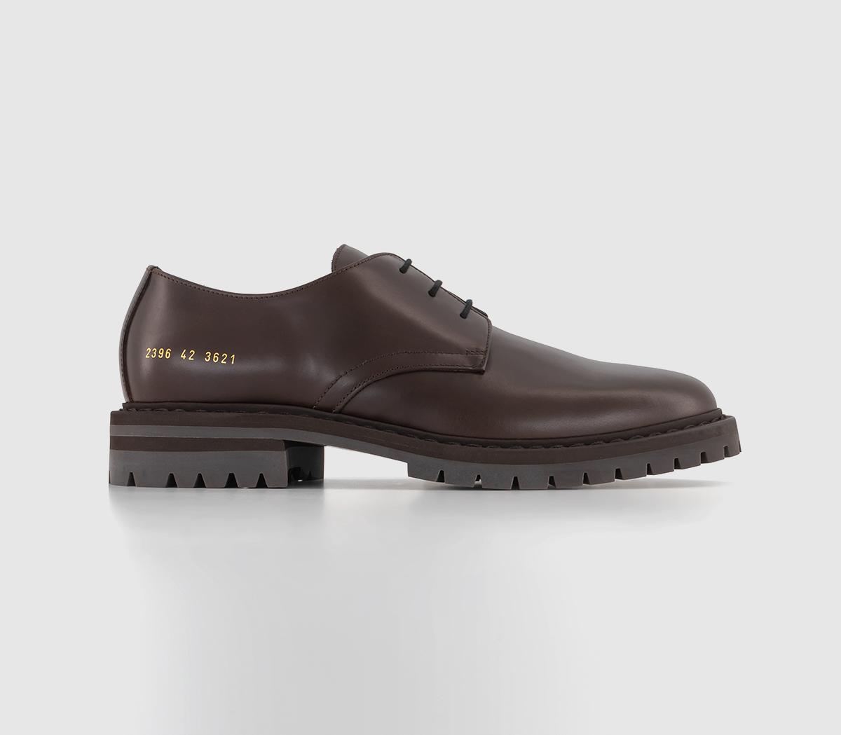 Common ProjectsOfficers Derby ShoesBrown Leather