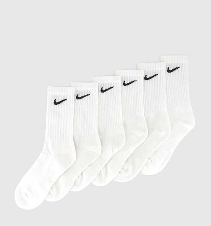 Nike Nike Everyday Cushioned 6 Pack White Black