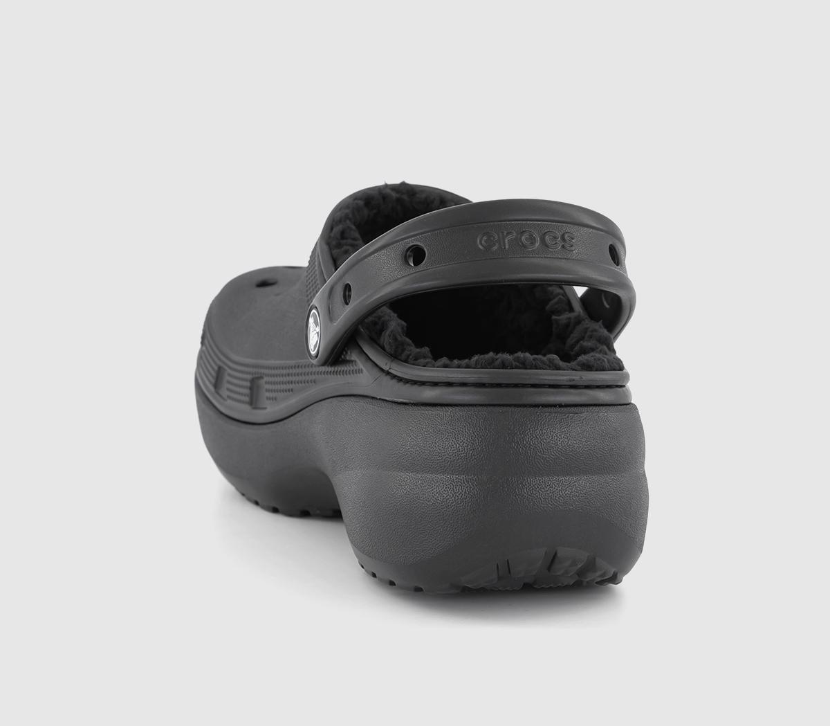 Crocs Classic Platform Lined Clogs Crocs Classic Platform Lined Clogs Black