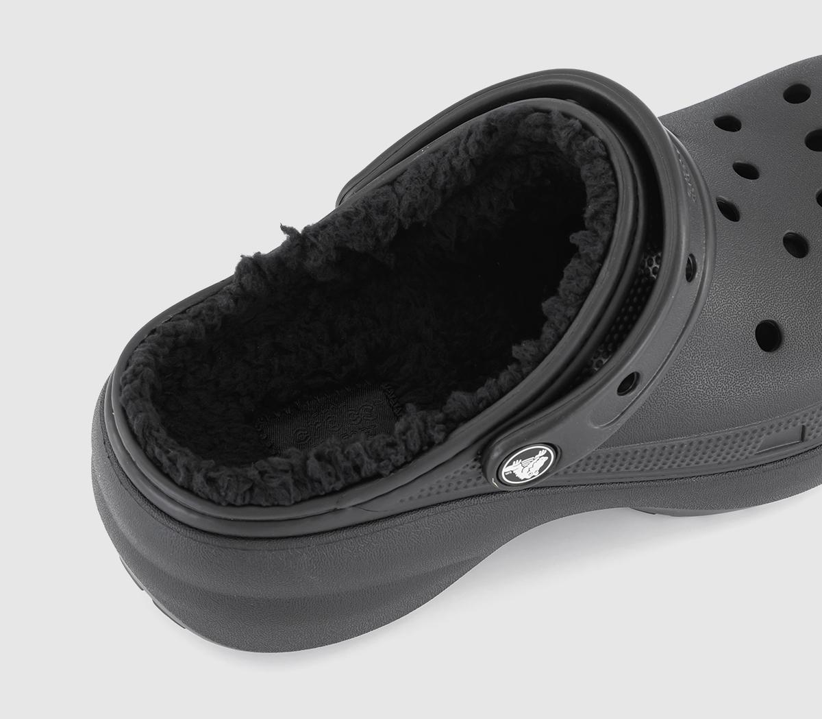Crocs Classic Platform Lined Clogs Crocs Classic Platform Lined Clogs Black