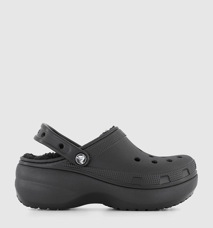 Crocs Classic Platform Lined Clogs Black