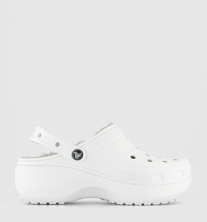 Crocs Classic Platform Lined Clogs White